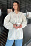 Women's Stripe Patterned Double Pocket Shirt - 2