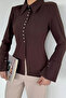 Women's Folded Sleeve Button Detailed Shirt - 2