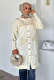 Gülseli Floral Scalloped Front Buttoned Hijab Knitwear Cardigan - 4