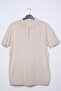 Polo Collar Half Zipper Men's Knitwear T-Shirt - 4