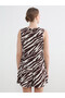 Nevavm Oval Collar Patterned Blouse with a Difference - 4