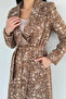 Women's Inner Lined Double Pocket Patterned Cashmere Coat