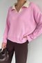 Gülseli Polo Collar Casual Knitwear Blouse (Available in S, M, L, XL)