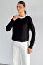 Women's Collar Striped Crew Neck Sweatshirt