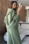 Half-Zip Three-Thread Ribbed Women's Sweatshirt - 4