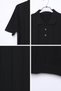 Men's Polo Collar Half Button Knitwear T-Shirt - 3