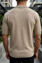 Men's Zippered Knitwear T-Shirt - 4