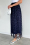 Women's Flocked Printed Lined Skirt (Fits 38-40-42-44) - 3