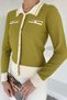 Women's Polo Collar Knitwear Cardigan with Pearl Button Detail (Available in Sizes S-M-L.) - 3