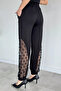 Elastic Cuffed Lace Detailed Sweatpants - 5