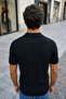 Men's Polo Collar Half Zipper Patterned Knitwear T-Shirt - 2