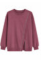 Nizzell Cross Zipper Tunic Long Oversize Sweatshirt Length 75 cm
