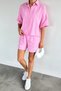 Women's Linen Shirt Shorts Two-Piece Set - 2