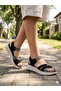 Women's Comfortable Platform Sandals – Lightweight Cushioned Sole, Elastic Cross-Strap Design, Adjustable Ankle Strap, Casual Walking Sandals - 8