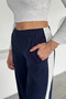 Women's Sweatpants with Elastic Waist and Side Stripe Detail - 3