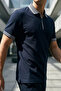 Front Zip Polo Neck T-Shirt
