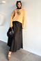 Elastic Waist Satin Hijab Skirt - 2