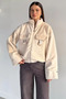 Gülseli Women's Lined Zippered Plush Jacket - 2