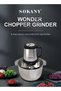 3-Speeds 5L Electric Meat Grinder,Food Chopper,800W Food Chopper for Meat, Vegetables, Fruits and Nuts,SK-7015,Silver/Black - 2