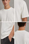Men's Patterned Crew Neck T-Shirt - 4