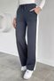 Women's High Waist Sweatpants with Elastic Waistband and Side Stripe Detail