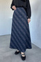 Plaid Patterned Hijab Skirt with Elastic Waist - 3