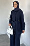 Waist Detailed Hijab Tunic and Pants Double Set - 2