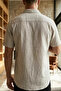 Men's Short Sleeve Linen Shirt - 2