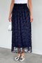 Women's Flocked Printed Lined Skirt (Fits 38-40-42-44) - 2