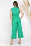 Women's Crew Neck Waist Belted Jumpsuit - 3