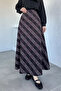 Plaid Patterned Hijab Skirt with Elastic Waist - 4