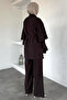 Gülseli Sleeve Ruffled Tunic Elastic Waist Pants Hijab Double Set - 4