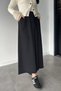 Double Pocket Elastic Waist Hijab Gabardine Skirt