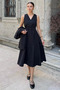 Women's Trench Fabric Jacket Dress Double Set - 2