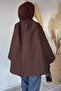 Hijab Jacket with Front Snap Closure and Cape - 4