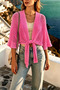 Gülseli Openwork Front-Tie Knitwear Cardigan - 4