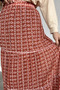 Patterned Chiffon Hijab Skirt with Elastic Waist - 4