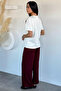 Gülseli Women's Collared Scarf T-Shirt and Pants Two-Piece Set - 4
