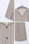 Men's Apaş Collar Short Sleeve Striped Shirt - 3