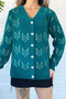 Women's Soft Yarn Bearded Knitwear Jacket - 2