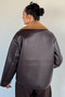 Women's Double-Breasted Collar Coat with Plush Inside - 4