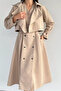 Women's Trench Fabric Jacket Dress Double Set