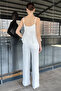 Linen Blouse and Trousers Two-Piece Set with Rope Straps - 3