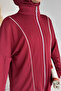 Front Zipper Striped Tunic with Elastic Waist Pants, Islamic Clothing Two-Piece Set - 5