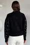 Modern Design Pearl Printed Zippered Women's Jacket Cardigan (Available in Sizes S-M-L) - 4