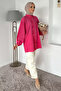 Hijab Tunic with Stone and Ruffle Detail on the Front - 2