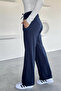 Women's Elastic Waist Double Pocket Palazzo Sweatpants - 3