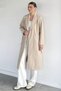 Women's Waist Belted Gold Buckle Detailed Cashmere Coat - 2