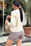 Women's Stoned Heart Figured Buttoned Knitwear Cardigan - 4
