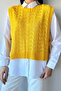 Shirt combination knitwear sweater